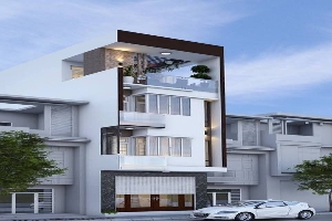 Nhà phố với kiểu lệch tầng vừa đẹp vừa phá cách